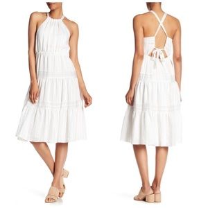 Rebecca Taylor Stripe Halter Dress White Size 10